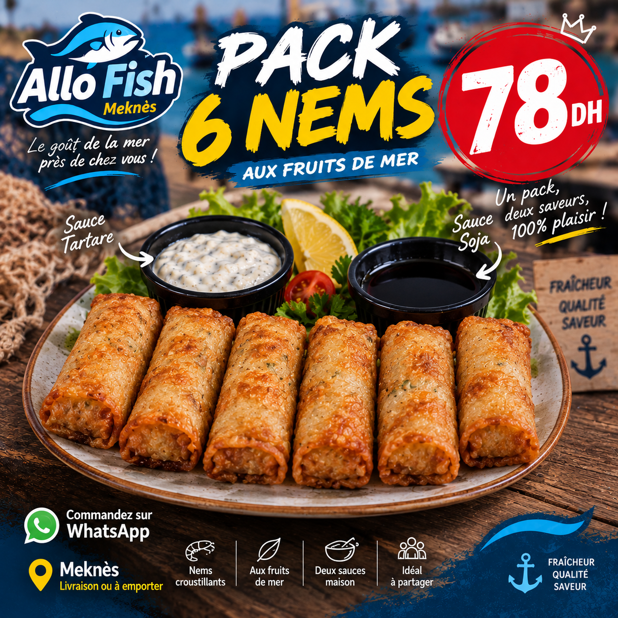 Pack 6 Nems Fruits de Mer Allo Fish